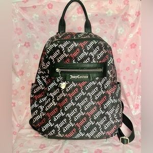 Juicy Couture All Over Logo Mini Backpack Black